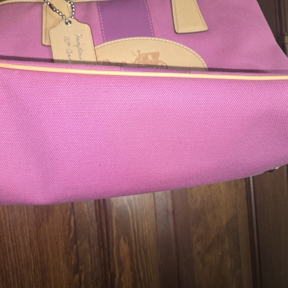 Coach Pink and Tan Tote Bag - Picture 4 of 7